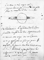 Dessin et observation de Saturne par Jean-Dominique Cassini [Cassini I] le 17 mars 1684