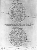 Dessins et cours de la comète [de Halley], 1682