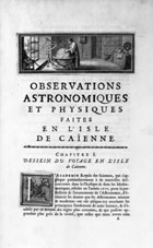 Observations astronomiques et physiques faites en l'Isle de Caïenne, par Jean Richer