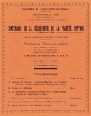 Affiche du centenaire de Le Verrier